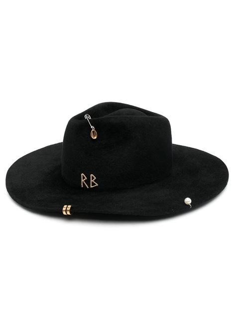 Cappello fedora in lana in nero Ruslan baginskiy - donna RUSLAN BAGINSKIY | FDR033FPRSCHAGRB033